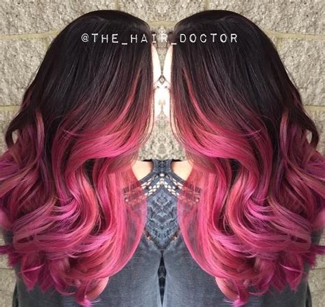 You can mix ombre and balayage in one look for a unique touch on the pink hair trend. 25 Ways to Use Ombre Hair Color | HairColorTrends