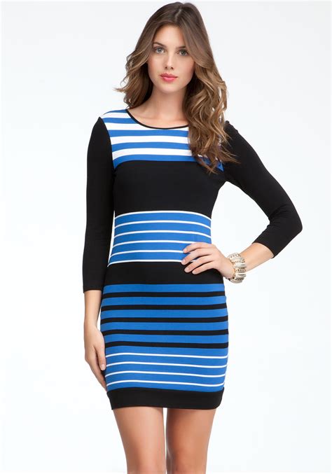 colorblock stripe knit dress fashion collection