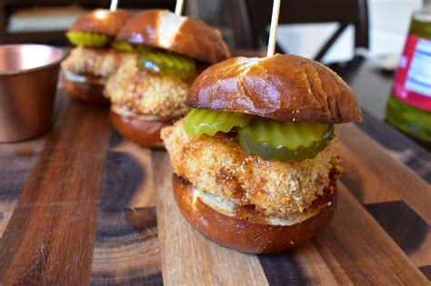 Crispy Chicken Sliders With Hot Honey Sauce Cooking Up Happiness