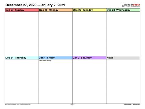 Effective Free Editable Weekly Calendar 2021 Get Your Calendar Printable