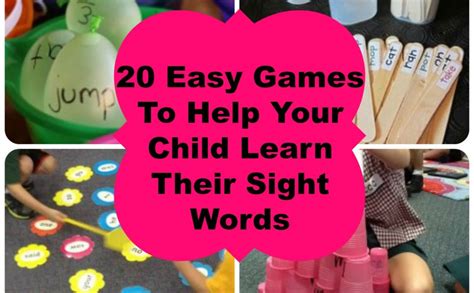 20 Ways To Help Your Child Learn Their Sight Words Creating A Learning Environment
