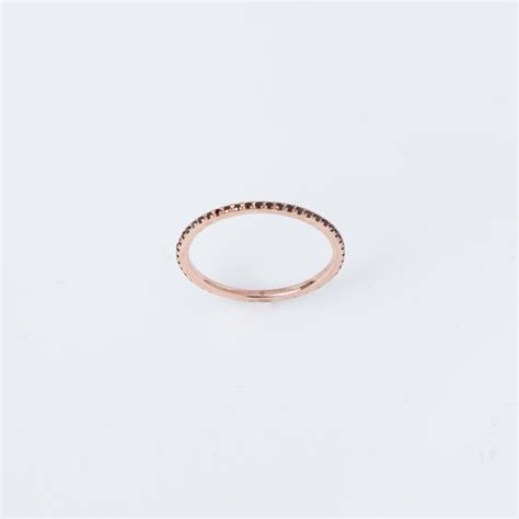 Gabriela Artigas 14k Rose Goldblack Diamond Axis Pavé Ring