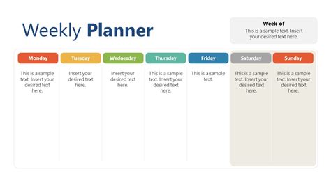 Weekly Planner Powerpoint Template Slidemodel