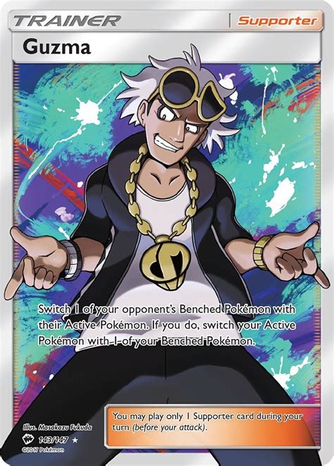 Guzma Full Art Sm Burning Shadows Pokemon