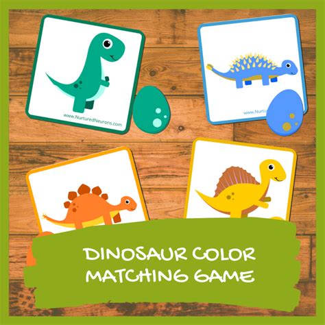 We have all the blocks with different colors to match with. Cute Dinosaur Color Matching Game (Free Printable ...
