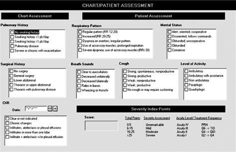Assessment Form For Our Respiratory Therapist Driven Evaluate And Treat