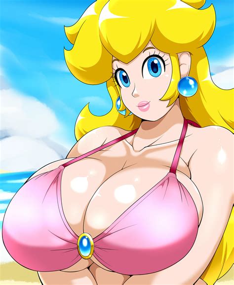 Peach Beach Bikini Top By Speedyhimura Super Mario