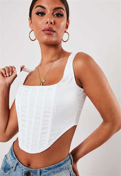 white satin corset top missguided corset top outfit top outfits corset fashion