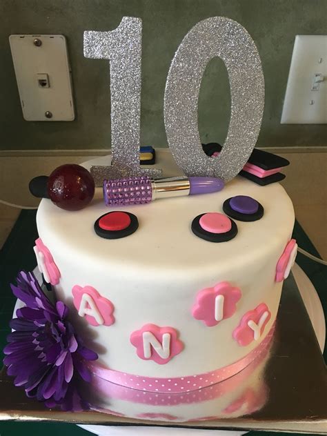 It was her birthday the other day and we couldn't make up our minds on what cake to get. Makeup cake | Make up cake, Birthday cake, Cake