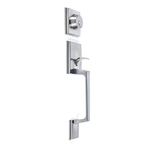 Handlesets with two locks (2). Entrance Zinc Alloy Entry Door Handlesets Plated Satin ...