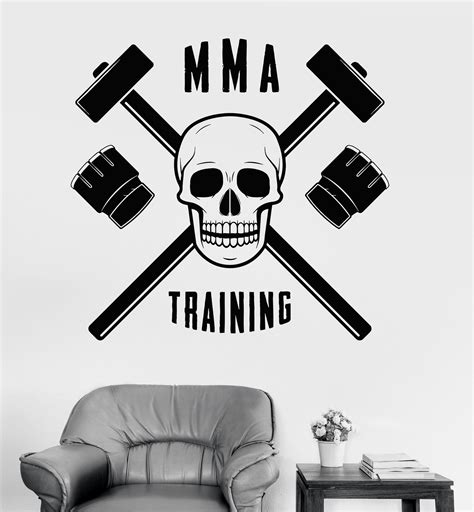 Vinyl Wall Decal Mma Training Martial Arts Fight Club Sports Stickers