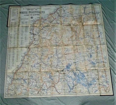 Topographic Map Of The White Mountains And Central New Hampshire By New