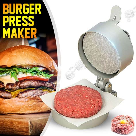 Burger Press Hamburger Patty Maker Meat Aluminum Alloy Non Stick Kitchen And Dining Gadgets Tools