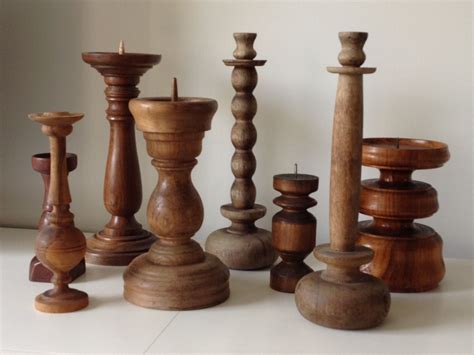 Wooden Candlesticks Wooden Candle Sticks Wood Turned Candle Holders
