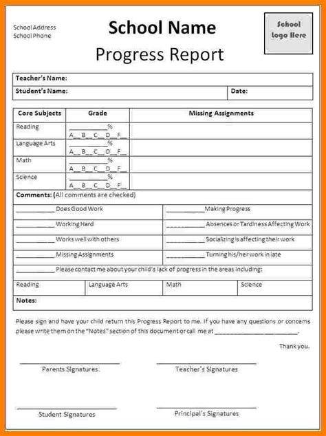 If this essay belongs to you and you no longer want us to display it, you can put a claim on it and we will remove it. 7+ student progress report template - Ledger Review