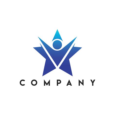 Human Star Success Logo Vector Logo Designstar And People Icon