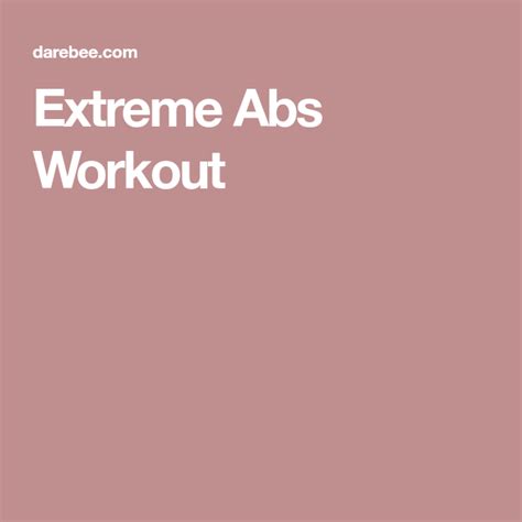 Extreme Abs Workout Hiit Cardio Extreme Ab Workout Ab Workout