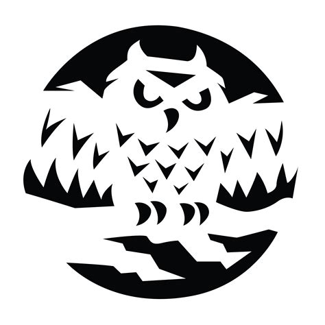Free Printable Owl Pumpkin Carving Patterns Printable Templates