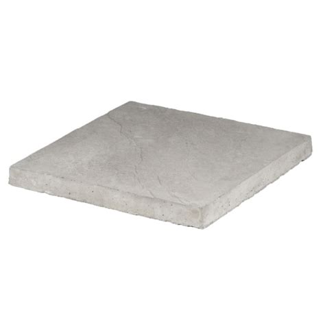 18 In L X 18 In W X 2 In H Square Gray Concrete Patio Stone In The