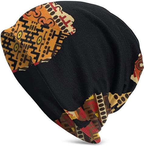 Iubbki Abstract South America Map Beanie Hat Knit Comfortable Warm