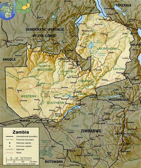 Zambia Geographical Maps Of Zambia Global Encyclopedia™