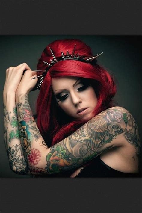 Pin By Tyler Durden On Ink Girls With Red Hair Girl Tattoos Hair Styles