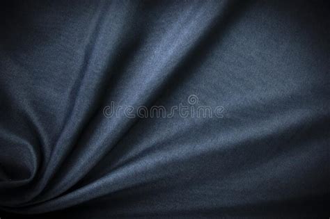Modern Dark Navy Blue Fabric Texture Background And Crumpled Fabric