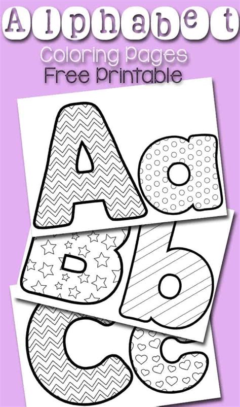 They begin recognizing letters that are in their names, they sing the alphabet tune, and they start jotting letters on pages. FREE Alphabet Coloring Pages
