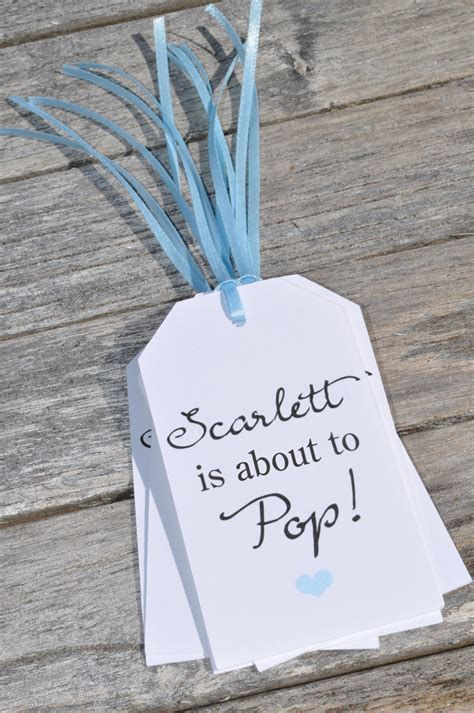 Check out this curated collection of the cutest quotes to help you show appreciation for the gifts after a baby shower. About To Pop Favor Tags - Boys Baby Shower - Baby Shower ...