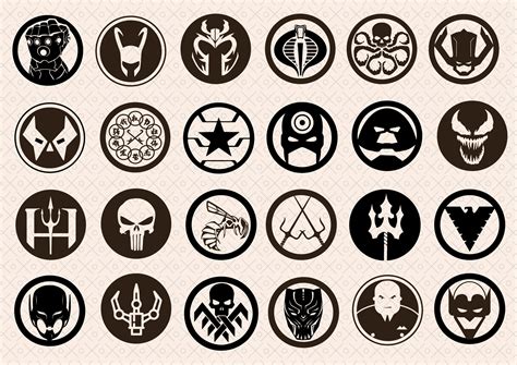 Marvel Villain Symbols