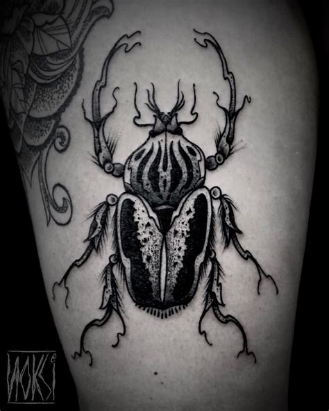 Noksi Tattoo — Goliath Beetle On Laura Merci