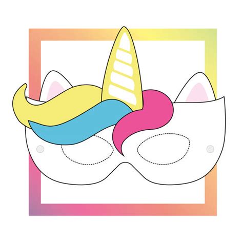 Unicorn Mask Vectoriels Et Illustrations Libres De Droits Istock