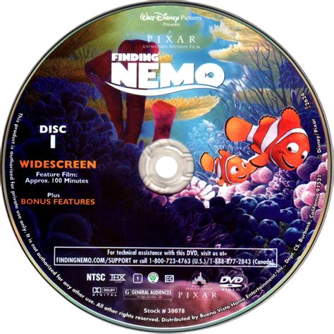 finding nemo dvd cover 2003