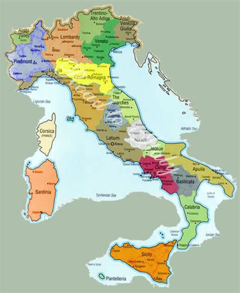 Provinces In Italy Map