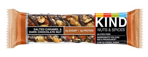 kind nuts and spices salted caramel and dark chocolate nut bar shop granola and snack bars at h e b