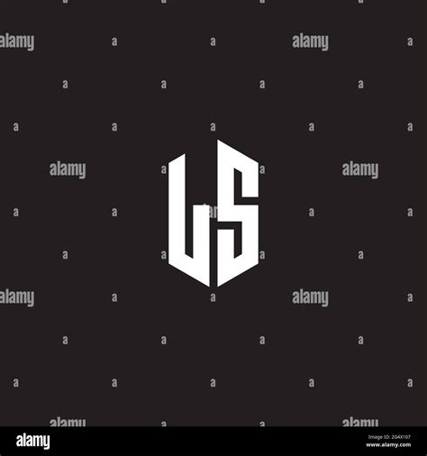 Monograma Con Logotipo Ls Con Plantilla De Diseño De Forma Hexagonal