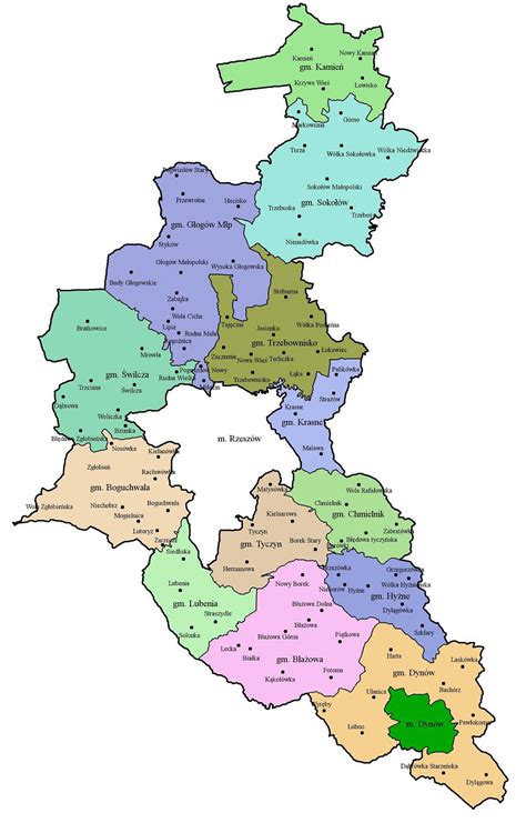 Z łatwością można przybliżać i oddalać widok. Mapa powiatu - Starostwo Powiatowe w Rzeszowie