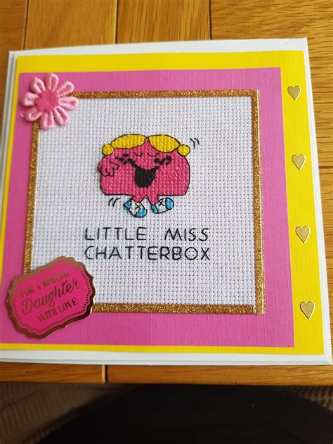 Little Miss Chatterbox Birthday Card Etsy Uk