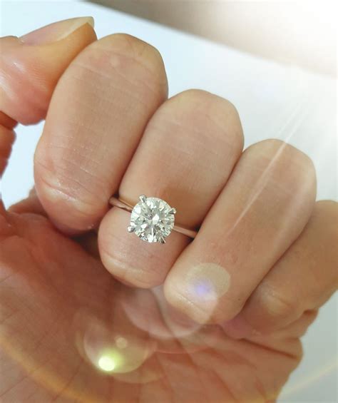 Stunning 11 Carat Solitaire Diamond Ring On Hand Solitaire
