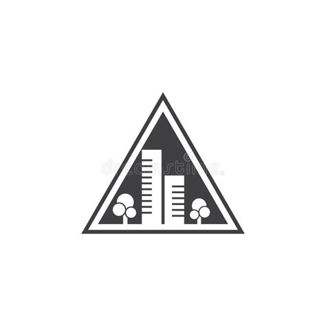 Triangle Night City Symbol Logo Vector Stock Vector Illustration Of