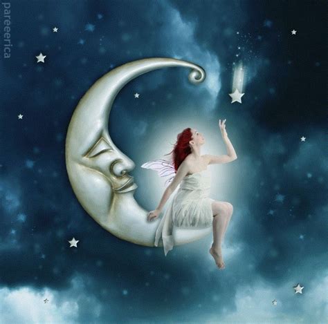 Lunar Fairy Angel Moon Art Fairy Art Beautiful Moon