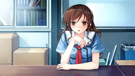 Anime Girl Sitting At Table Sexiezpix Web Porn