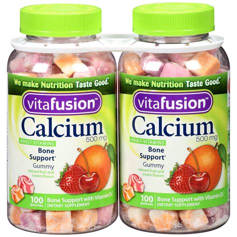 Vitafusion Calcium 500mg Dietary Supplement Adult Vitamin Gummies 2