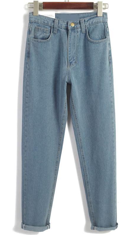 Vintage High Waist Denim Blue Pant Sheinsheinside