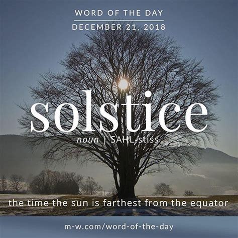 Repost Merriamwebster Solstice Is The Wordoftheday Language