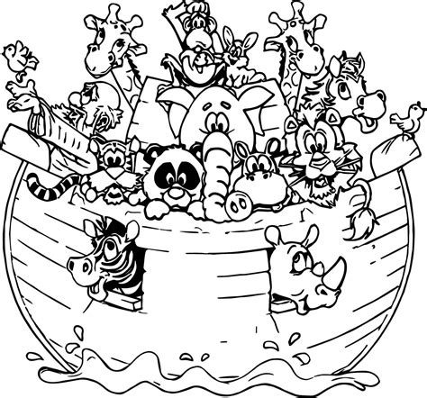 * * * * animals in the noah's ark. Noah Ark All Animal Coloring Page | Wecoloringpage.com