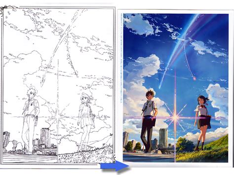 Your Name Line Art Book And Lunch Bag Box Set Anime Books