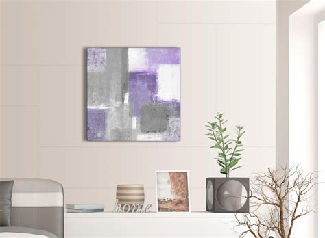 Purple Grey Painting Hallway Canvas Wall Art Decorations Abstract