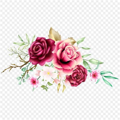 Bouquet Of Roses Vector Design Images Watercolor Rose Bouquet