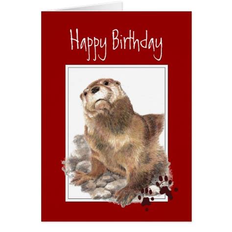 Birthday Significant Otter Funny Animal Greeting Card Zazzle